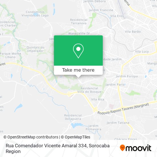 Mapa Rua Comendador Vicente Amaral 334