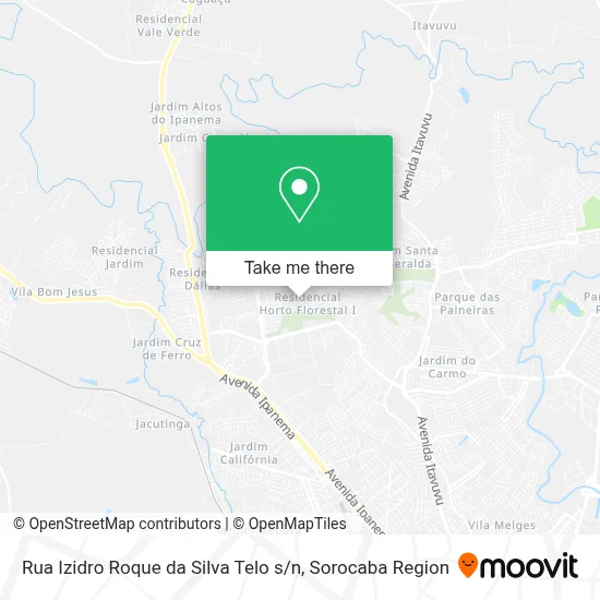 Rua Izidro Roque da Silva Telo s / n map