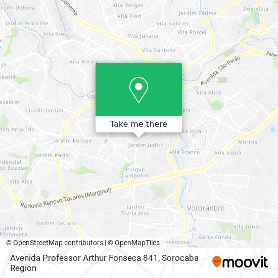 Avenida Professor Arthur Fonseca 841 map