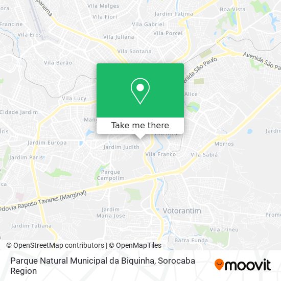 Parque Natural Municipal da Biquinha map