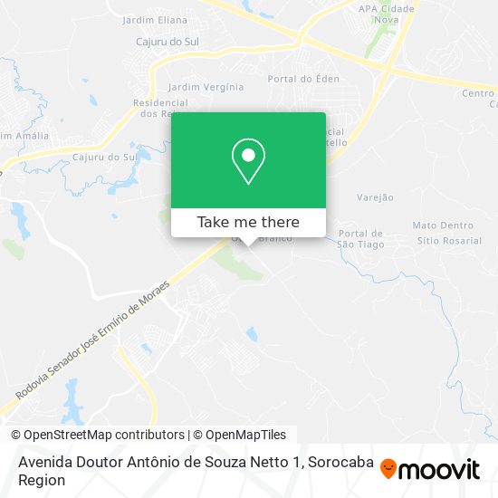 Mapa Avenida Doutor Antônio de Souza Netto 1