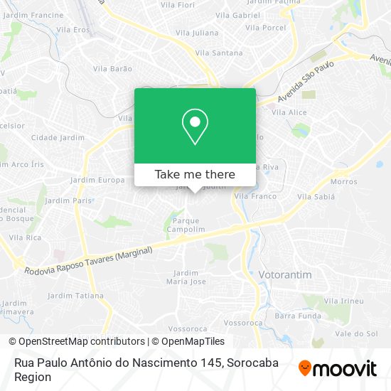 Mapa Rua Paulo Antônio do Nascimento 145