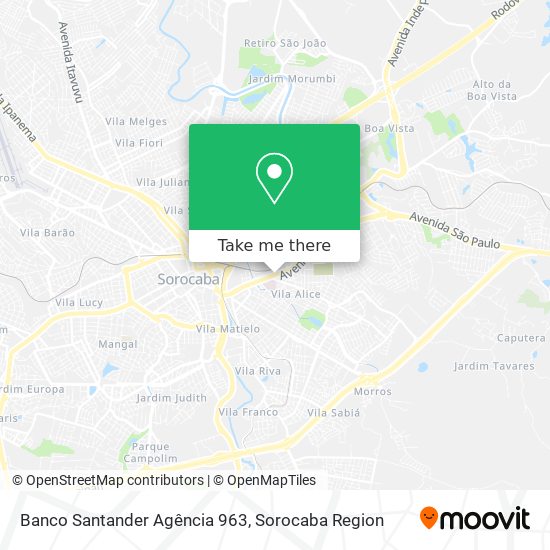 Banco Santander Agência 963 map