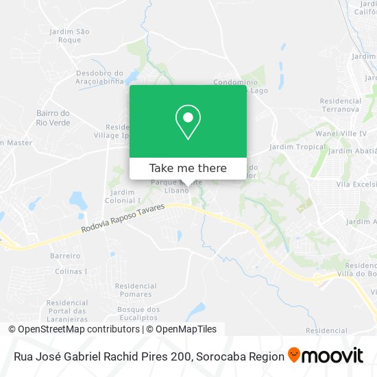 Rua José Gabriel Rachid Pires 200 map