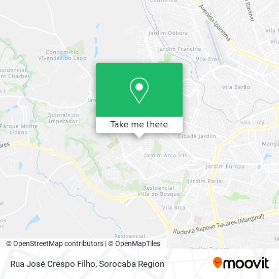 Mapa Rua José Crespo Filho