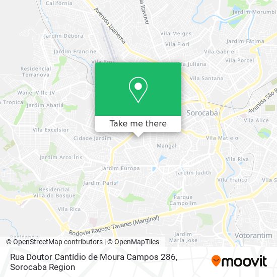 Rua Doutor Cantídio de Moura Campos 286 map