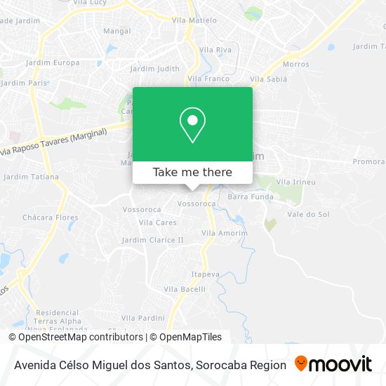 Avenida Célso Miguel dos Santos map