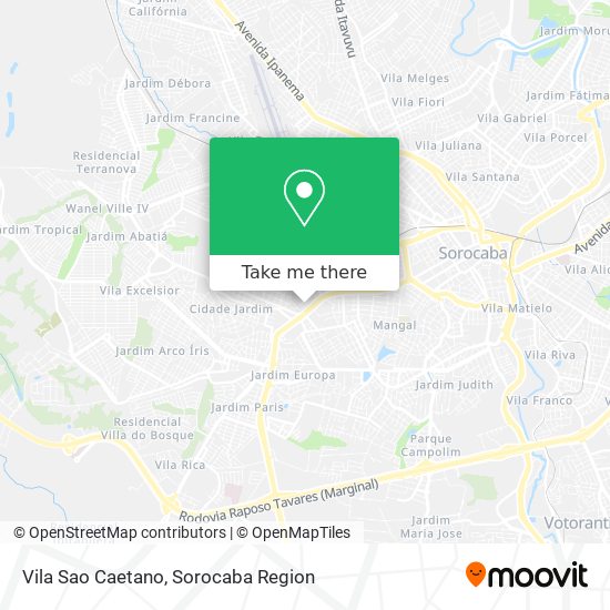Mapa Vila Sao Caetano