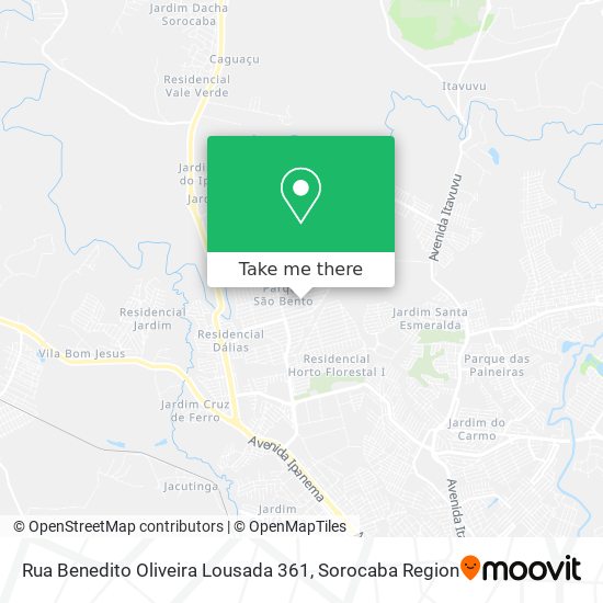 Rua Benedito Oliveira Lousada 361 map