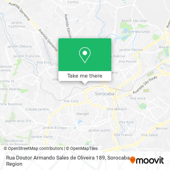 Mapa Rua Doutor Armando Sales de Oliveira 189