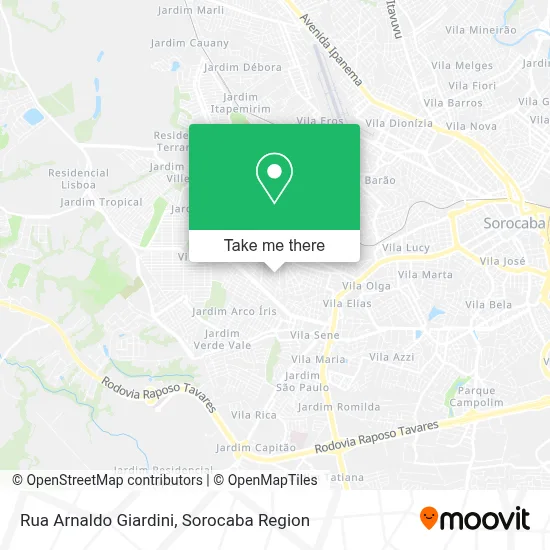 Rua Arnaldo Giardini map