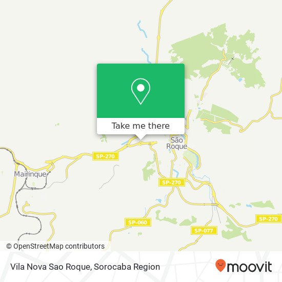 Mapa Vila Nova Sao Roque
