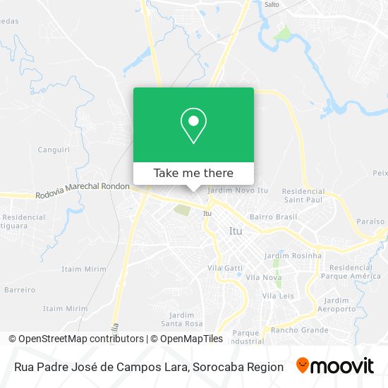 Rua Padre José de Campos Lara map