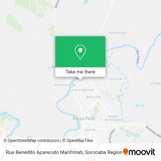 Rua Benedito Aparecido Manfrinati map