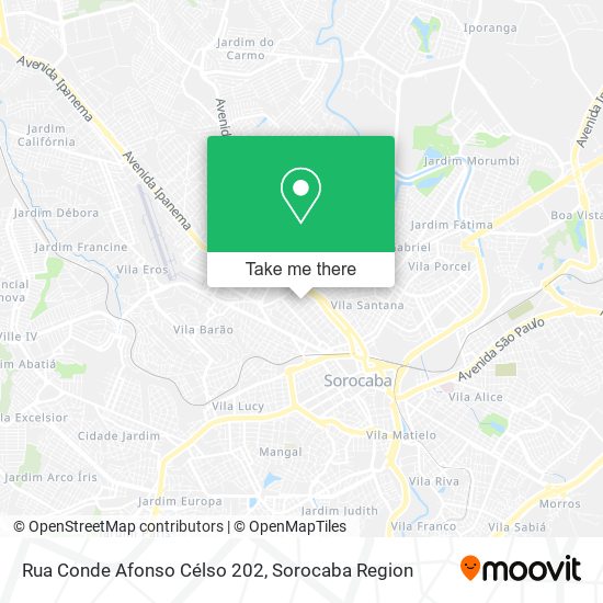 Rua Conde Afonso Célso 202 map