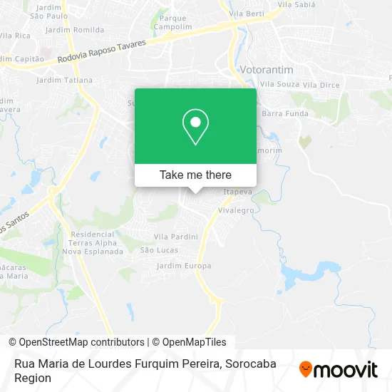 Rua Maria de Lourdes Furquim Pereira map