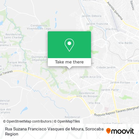 Rua Suzana Francisco Vasques de Moura map