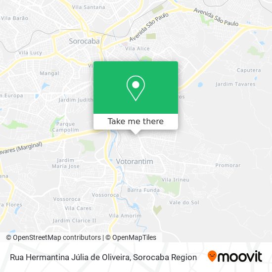 Mapa Rua Hermantina Júlia de Oliveira