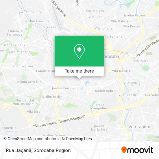 Rua Jaçanã map