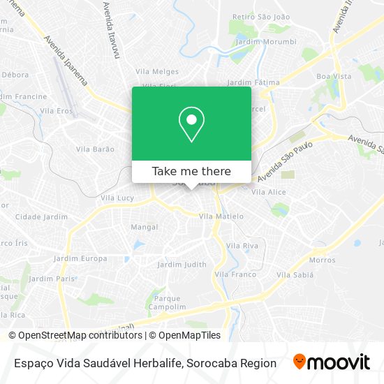 Espaço Vida Saudável Herbalife map