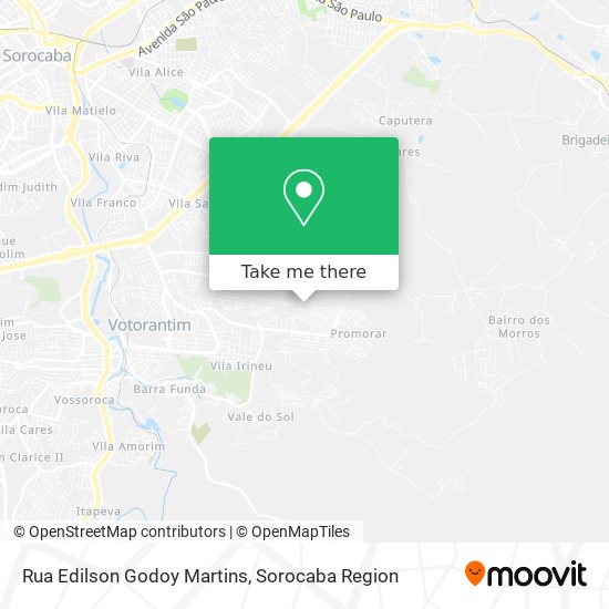 Rua Edilson Godoy Martins map