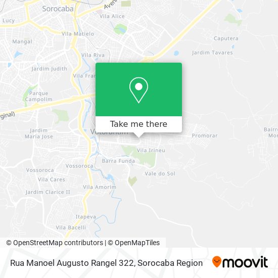 Mapa Rua Manoel Augusto Rangel 322