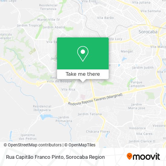 Mapa Rua Capitão Franco Pinto