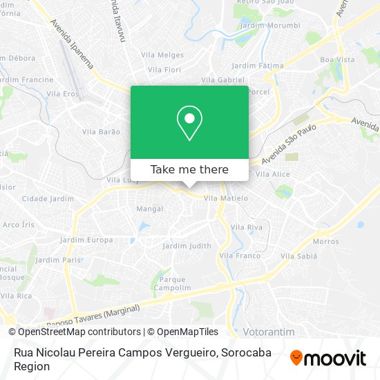 Mapa Rua Nicolau Pereira Campos Vergueiro