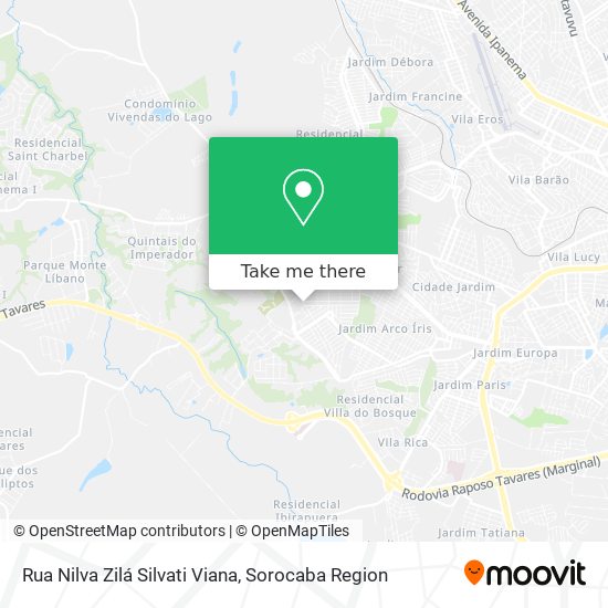 Rua Nilva Zilá Silvati Viana map