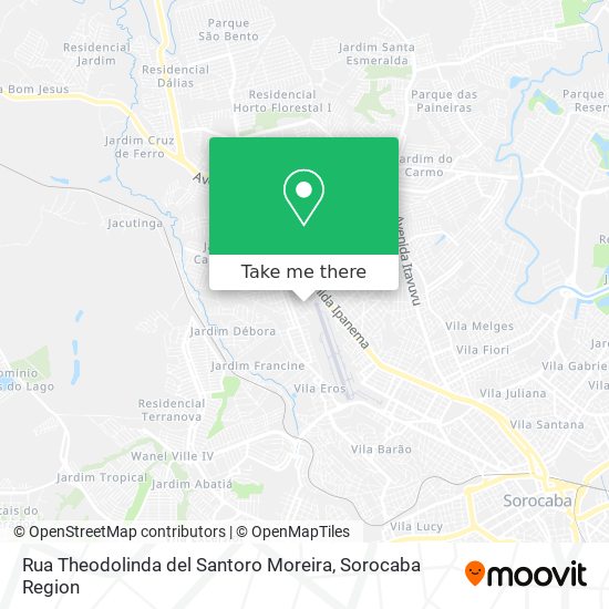 Rua Theodolinda del Santoro Moreira map