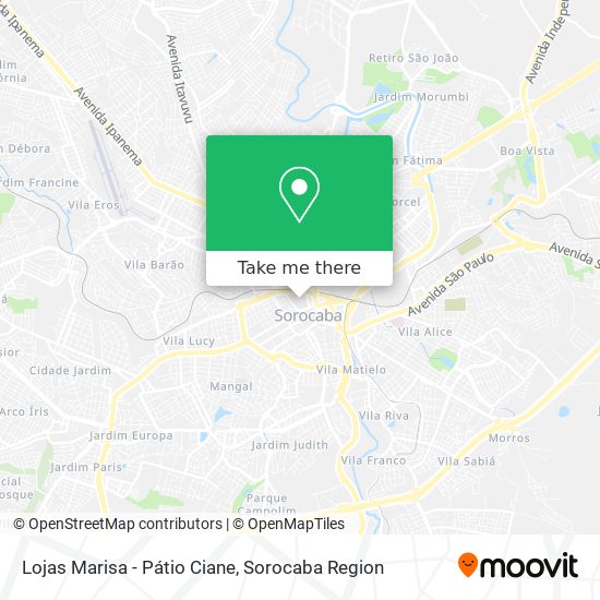 Lojas Marisa - Pátio Ciane map