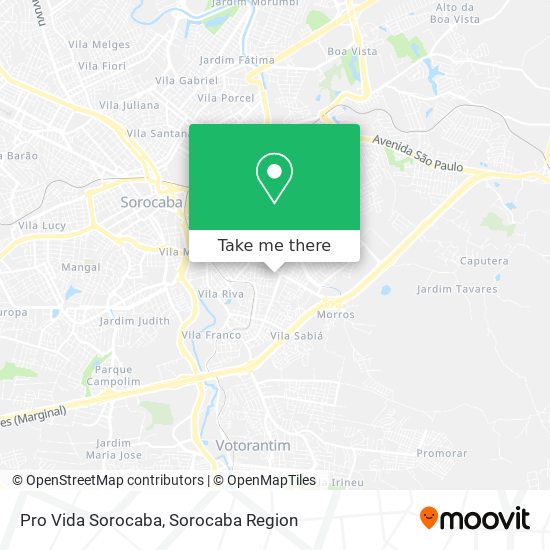 Pro Vida Sorocaba map