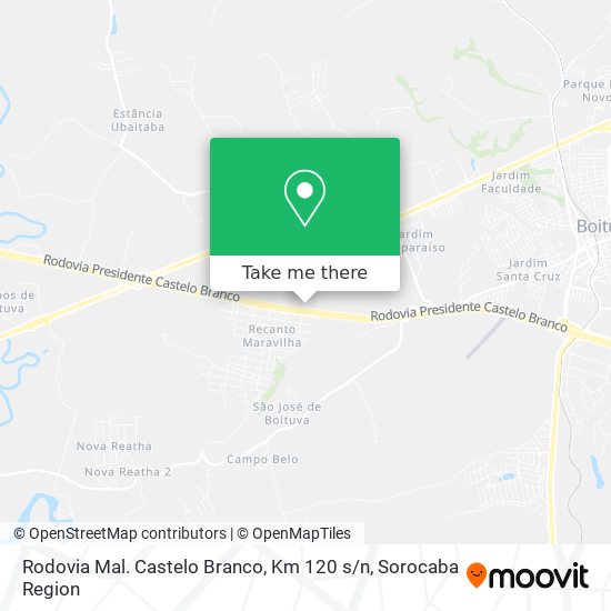 Rodovia Mal. Castelo Branco, Km 120 s / n map