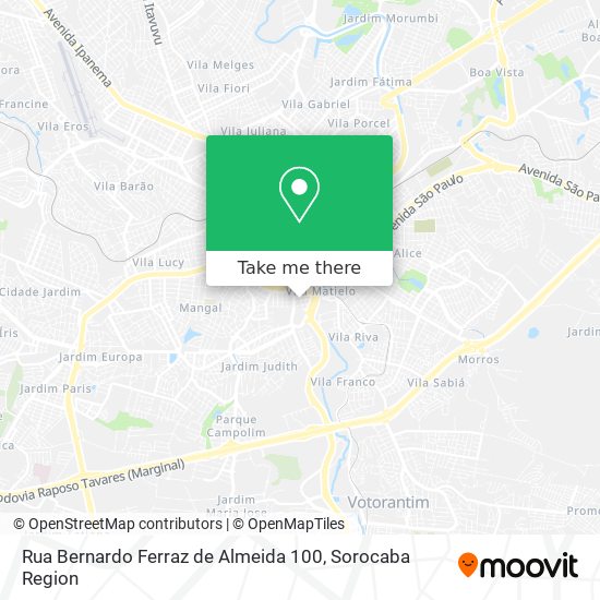 Rua Bernardo Ferraz de Almeida 100 map