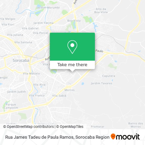 Mapa Rua James Tadeu de Paula Ramos
