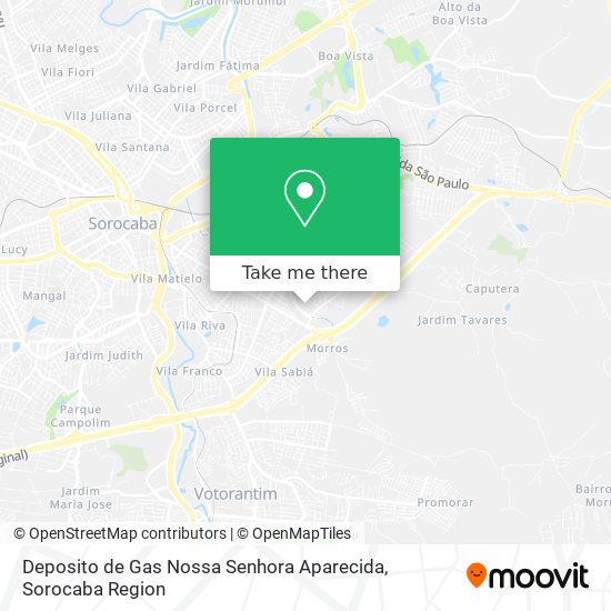 Deposito de Gas Nossa Senhora Aparecida map