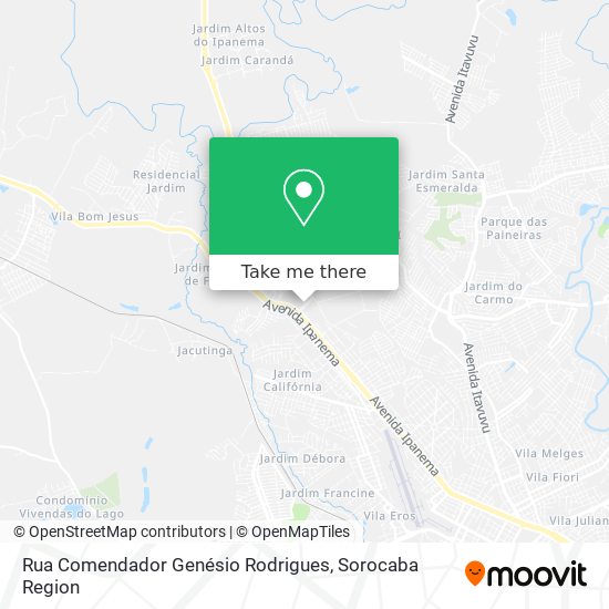 Mapa Rua Comendador Genésio Rodrigues