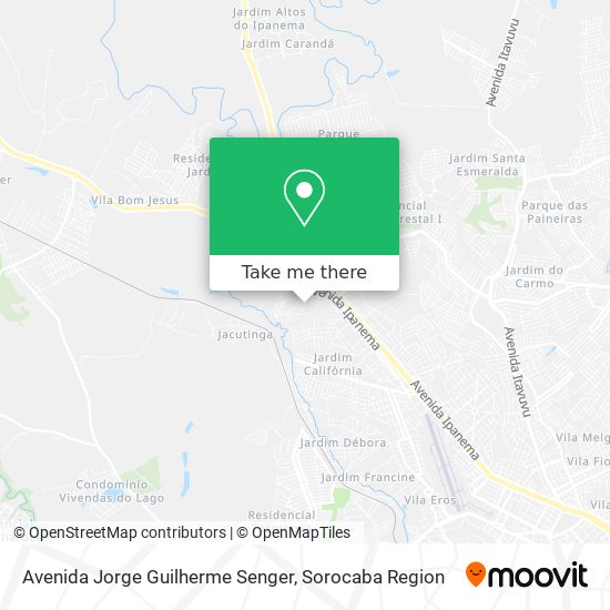 Avenida Jorge Guilherme Senger map