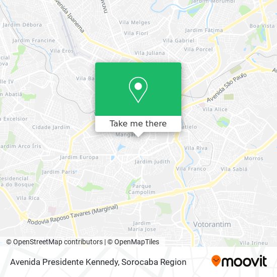 Mapa Avenida Presidente Kennedy