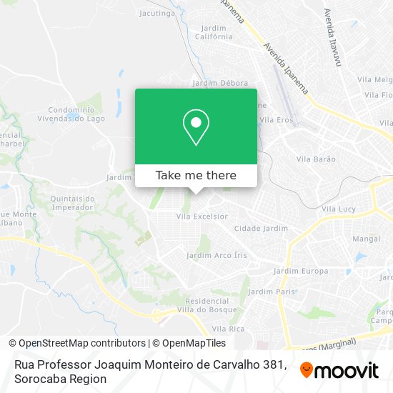 Rua Professor Joaquim Monteiro de Carvalho 381 map