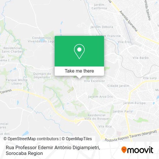 Rua Professor Edemir Antônio Digiampietri map