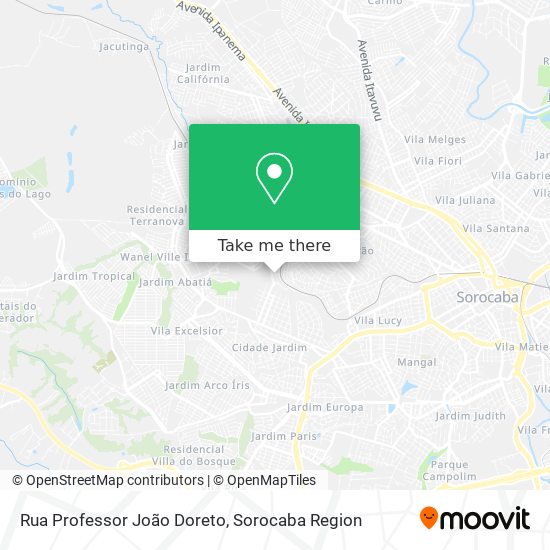 Mapa Rua Professor João Doreto