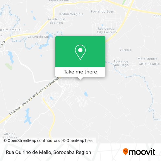 Mapa Rua Quirino de Mello