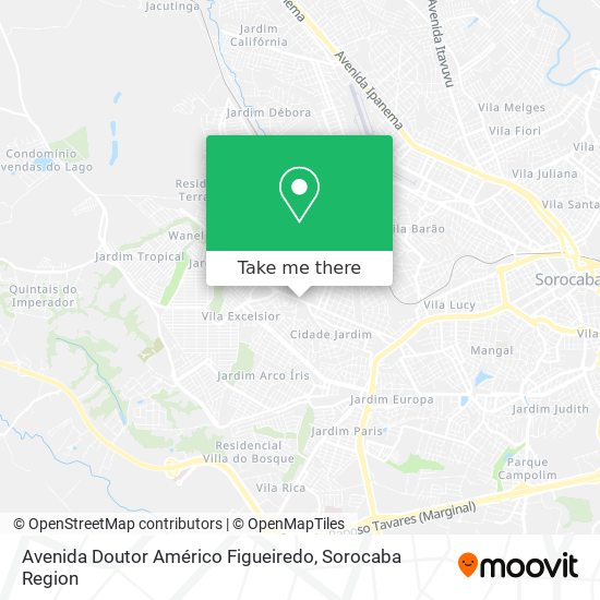 Mapa Avenida Doutor Américo Figueiredo