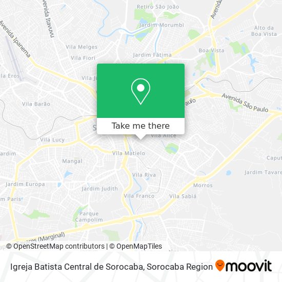 Igreja Batista Central de Sorocaba map