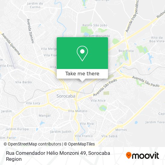 Mapa Rua Comendador Hélio Monzoni 49