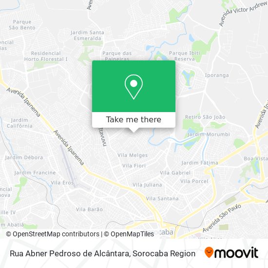 Mapa Rua Abner Pedroso de Alcântara