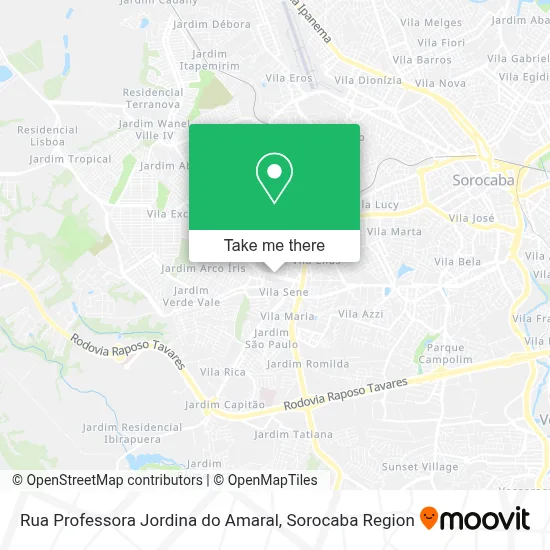 Rua Professora Jordina do Amaral map