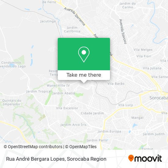 Mapa Rua André Bergara Lopes