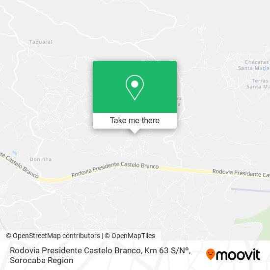 Mapa Rodovia Presidente Castelo Branco, Km 63 S / Nº